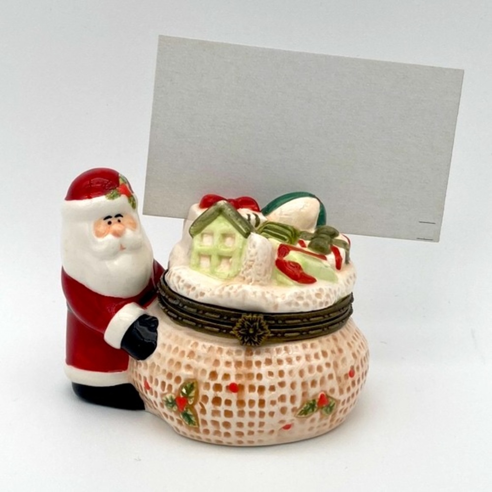 Set of 6 Vintage Harry and David Hinged Truffle Box Placecard Holders